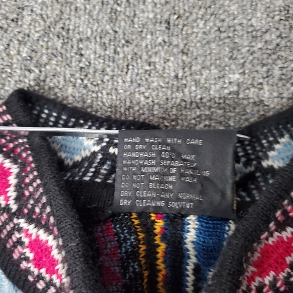 Coogi Sweater Mens Multicolor Pullover Australia Pure Wool Biggie Abstract 3D - Picture 4 of 8